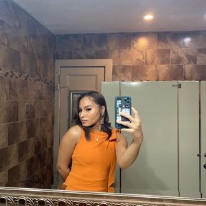 Calvin Klein Orange Formal Dress